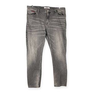 Tommy Jeans Scanton Slim Men’s 40x32 Gray Wash Denim Stretch Jeans Workwear
